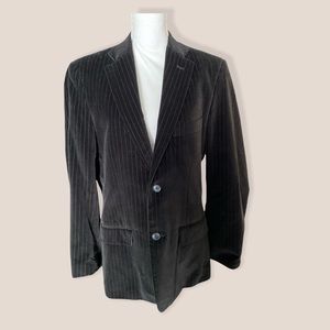 Men’s Black Corduroy Pinstripe Coat
